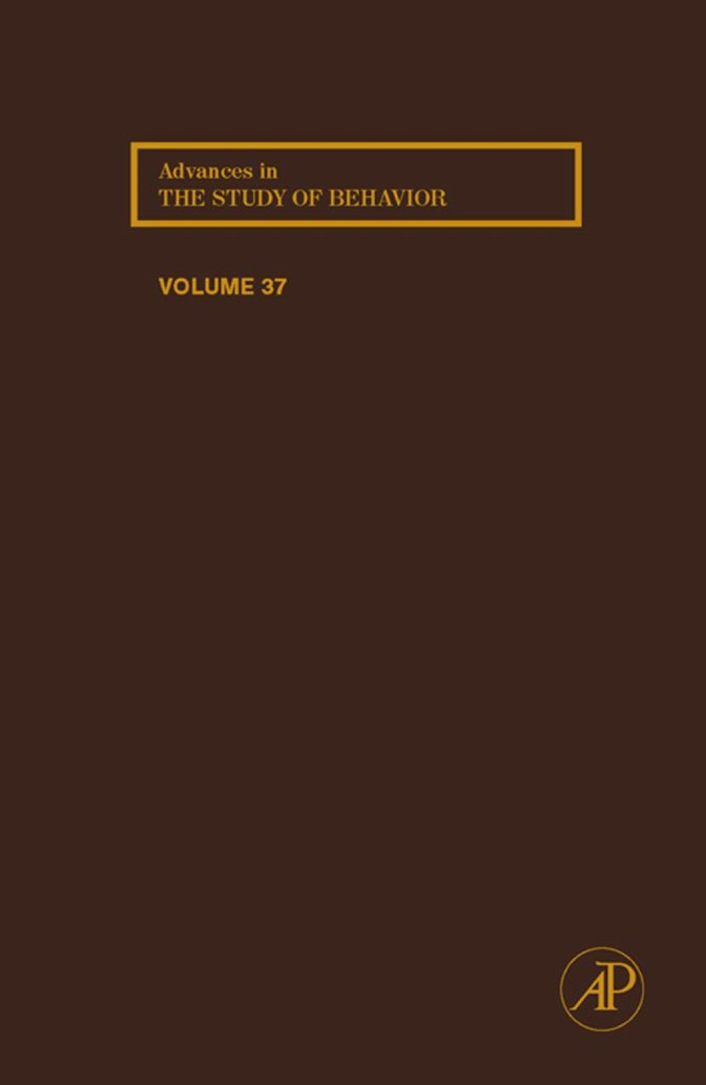 Advances in the Study of Behavior 