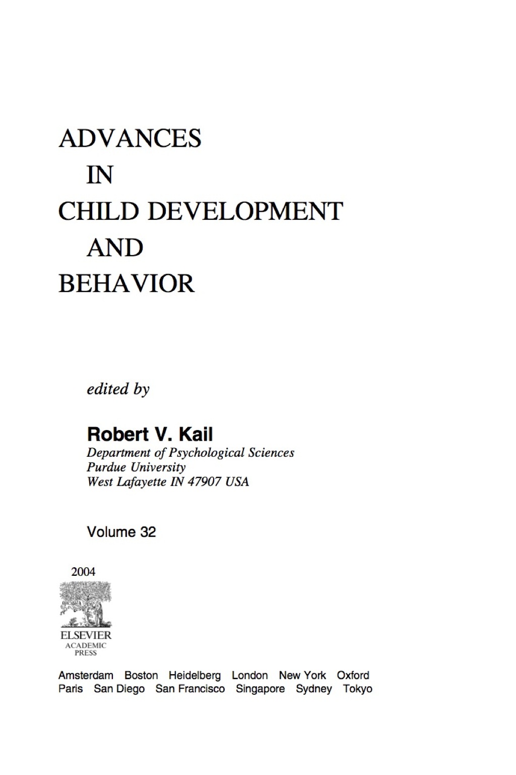 Advances in Child Development and Behavior 
