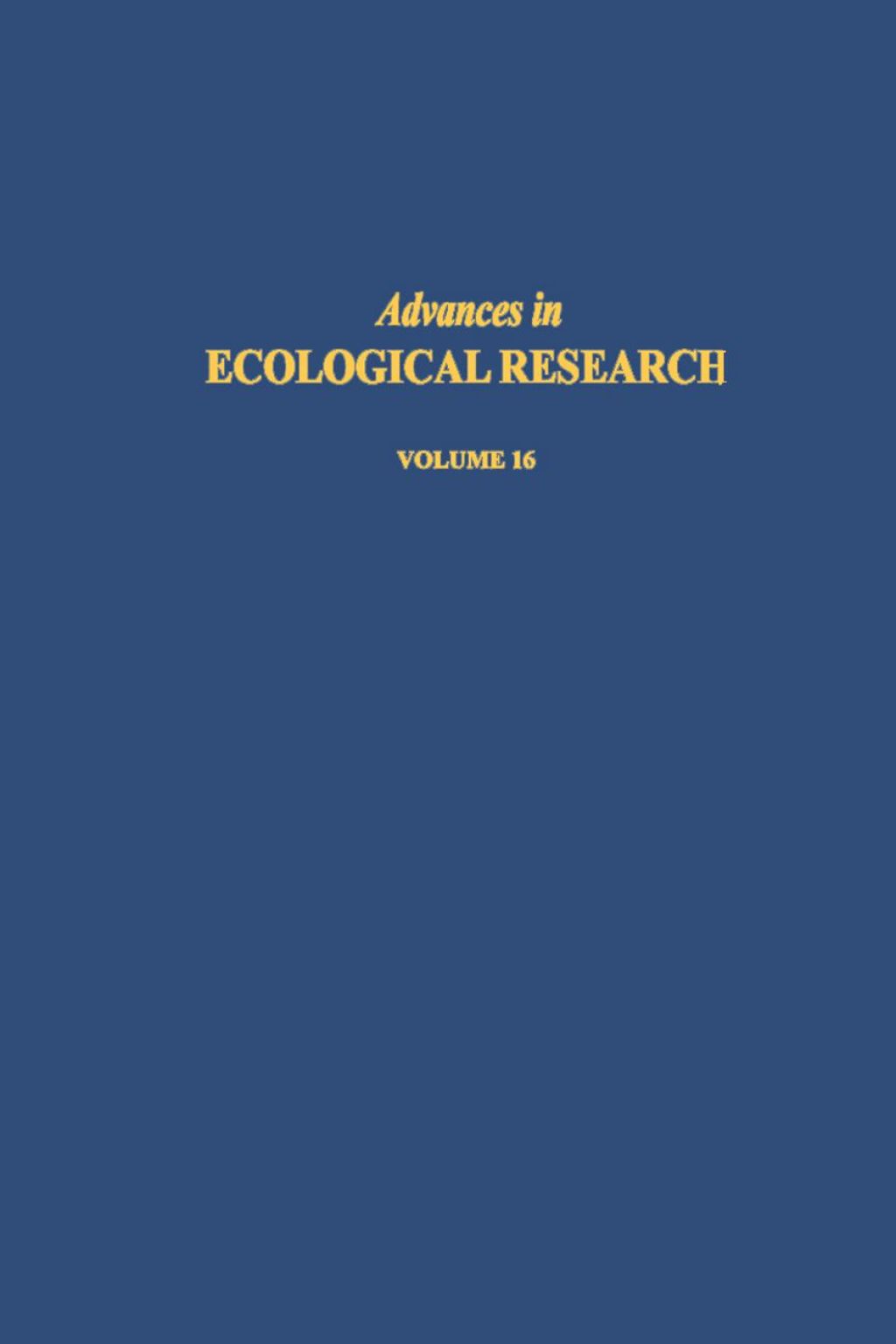 Advances in Ecological Research 
