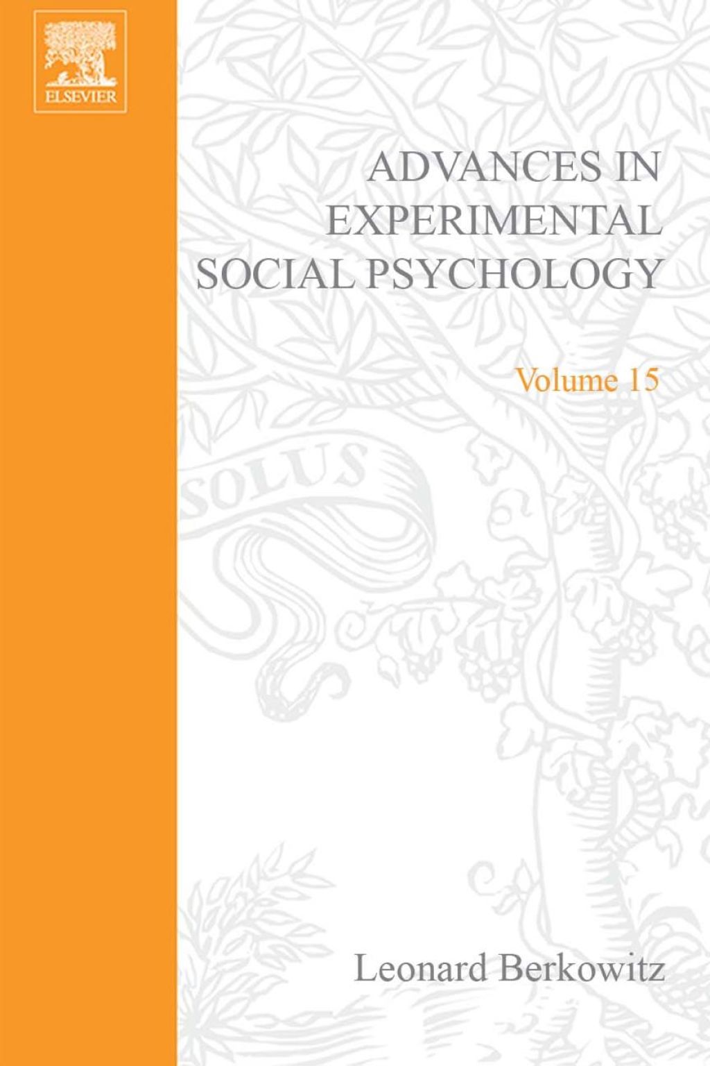 ADV EXPERIMENTAL SOCIAL PSYCHOLOGY,V 15 