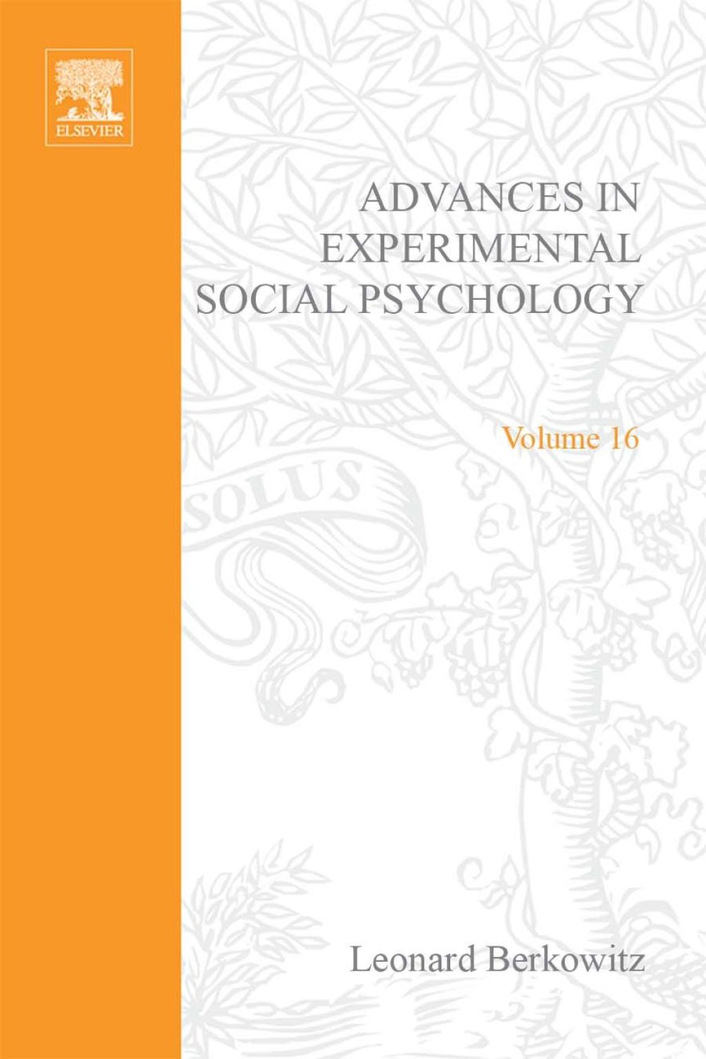 ADV EXPERIMENTAL SOCIAL PSYCHOLOGY,V 16 