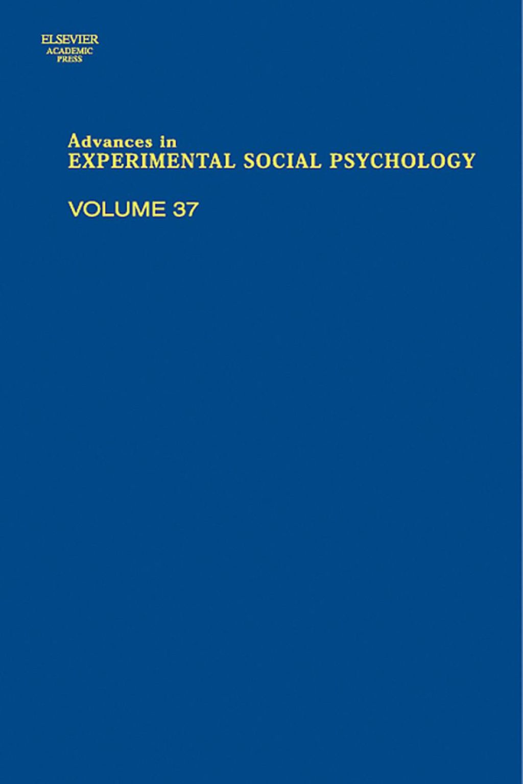 Advances in Experimental Social Psychology 