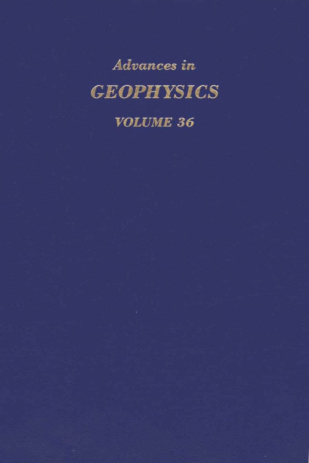Advances in Geophysics 