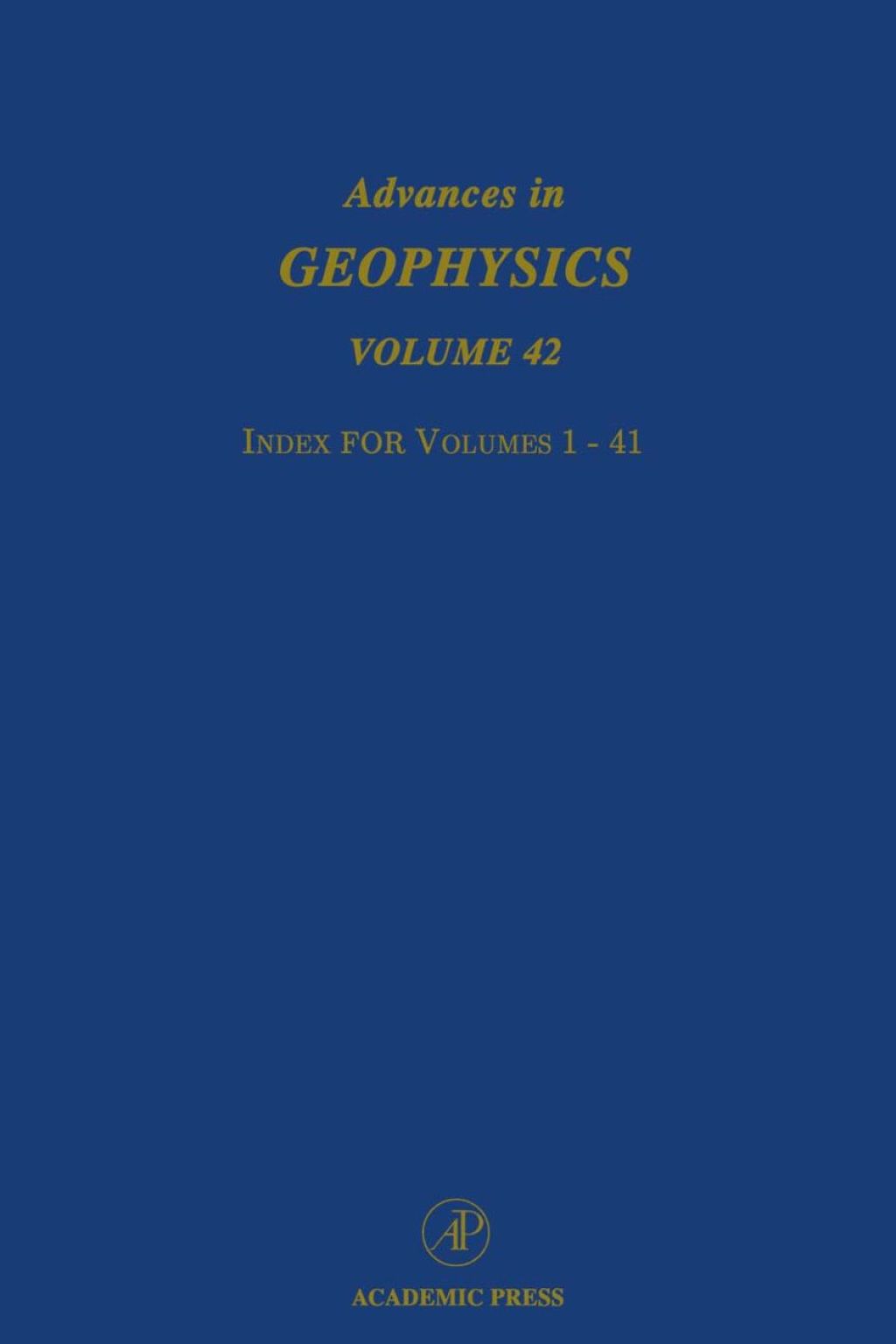 Index for Volumes 1-41 