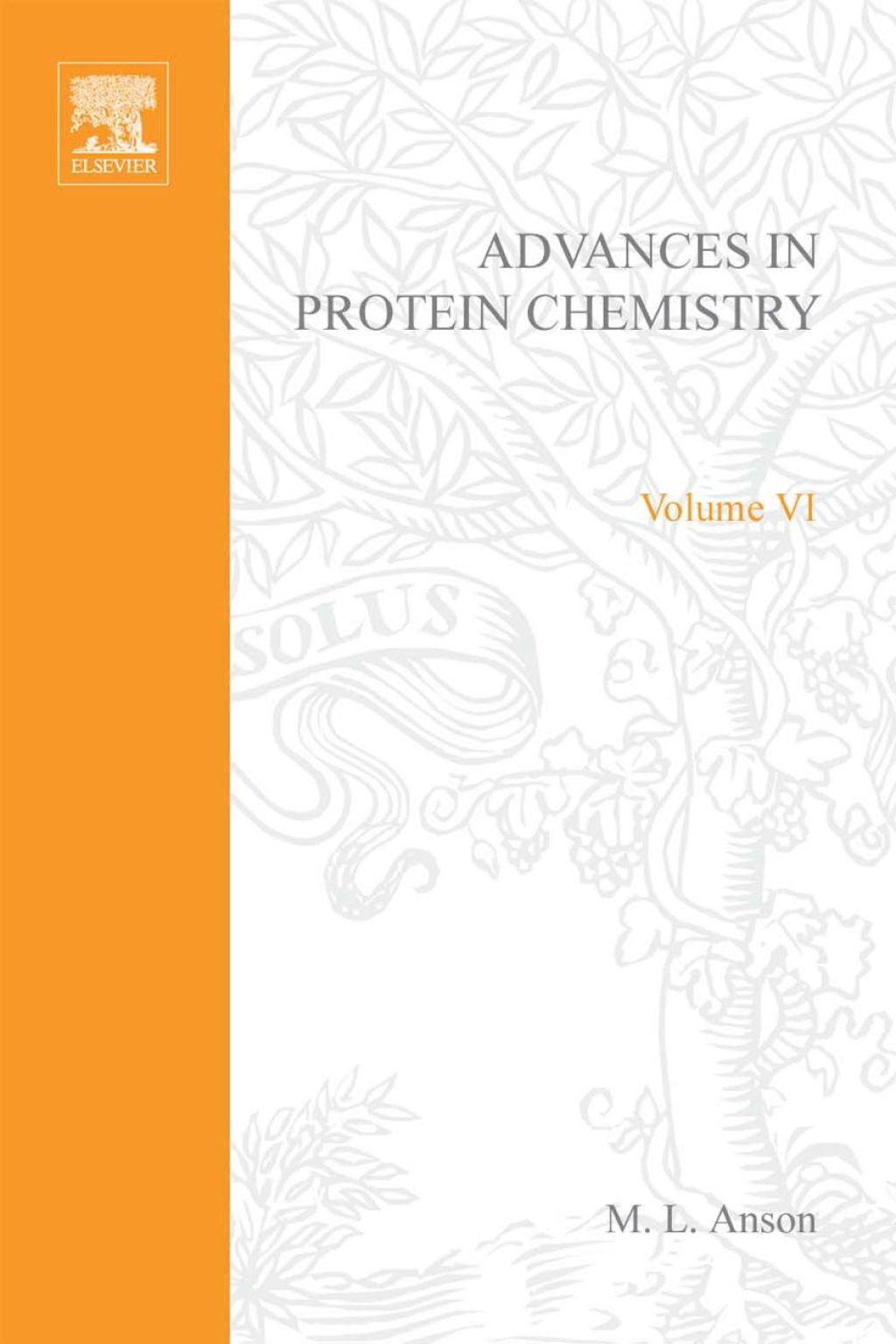 ADVANCES IN PROTEIN CHEMISTRY VOL 6 