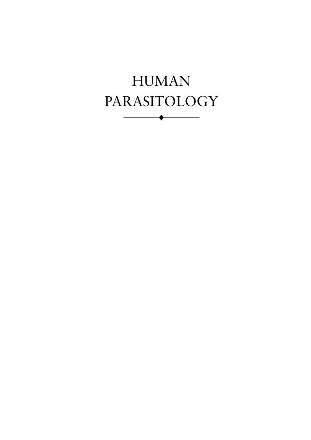 Human Parasitology 3rd Edition