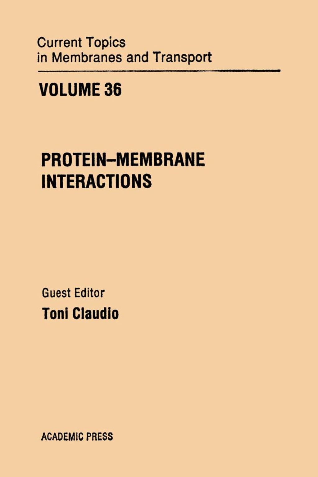 CURR TOPICS IN MEMBRANES & TRANSPORT V36 