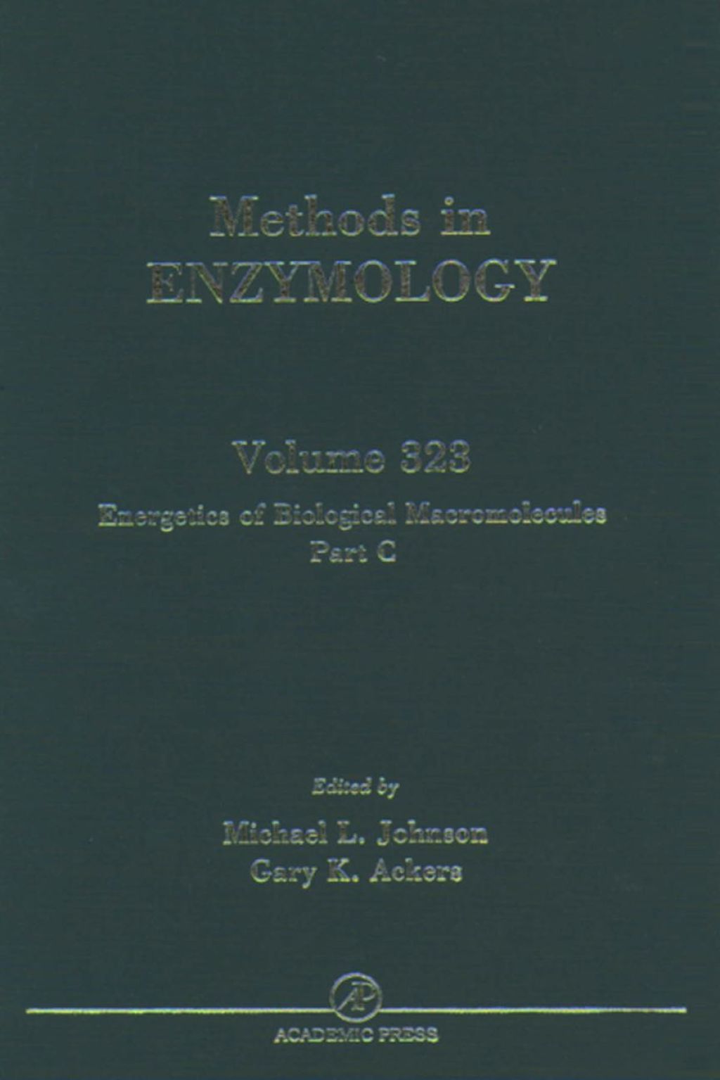 Energetics of Biological Macromolecules, Part C 