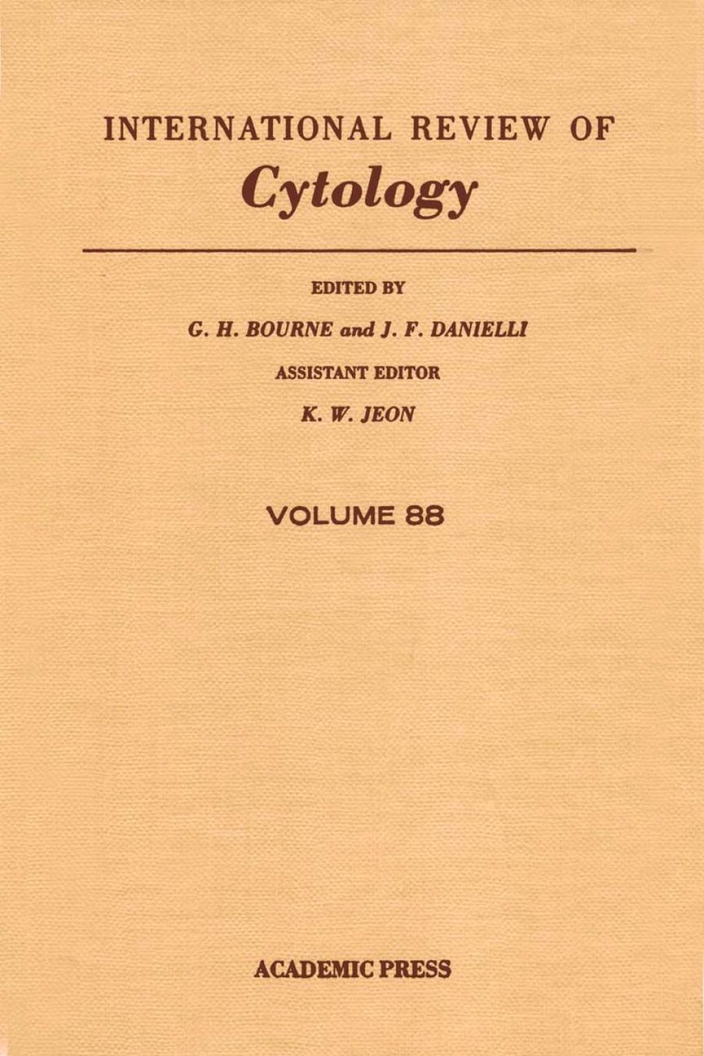 INTERNATIONAL REVIEW OF CYTOLOGY V88 