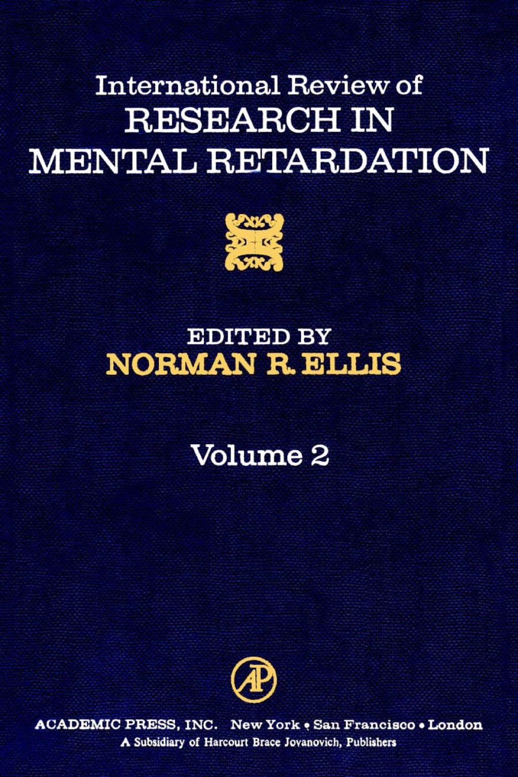 INT'L REV OF RESRCH IN MENTL RETARDTN V2 