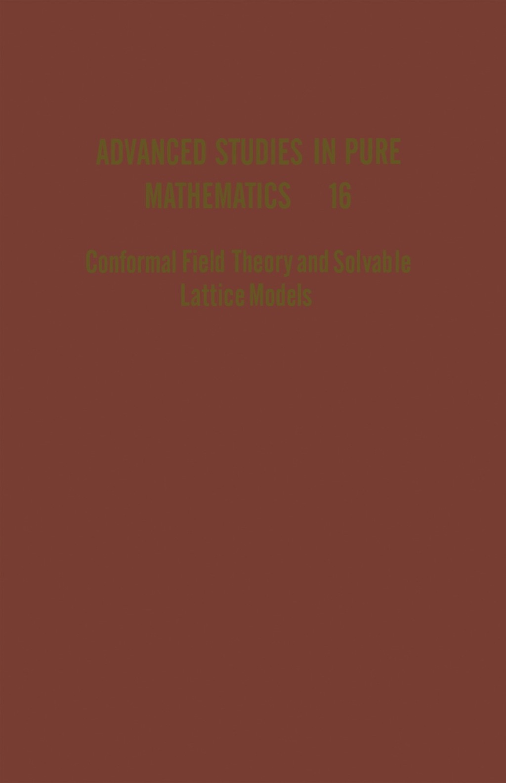 Conformal field theory and solvable lattice models 