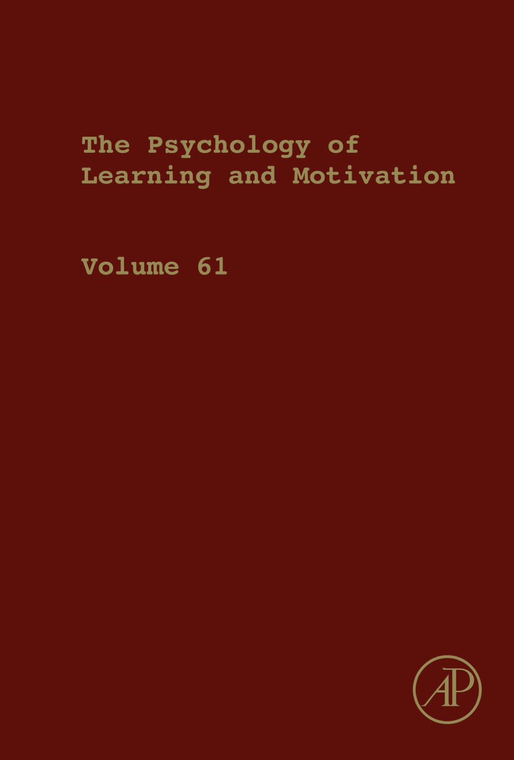 Psychology of Learning and Motivation 