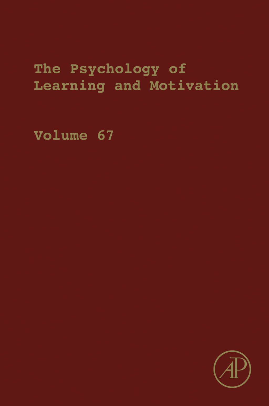 Psychology of Learning and Motivation 