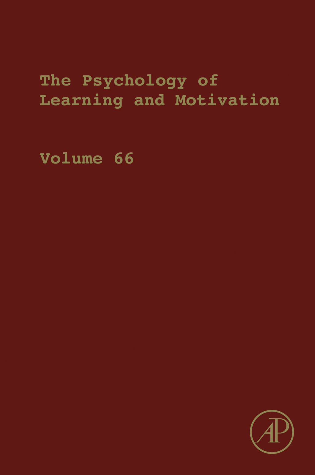 Psychology of Learning and Motivation 