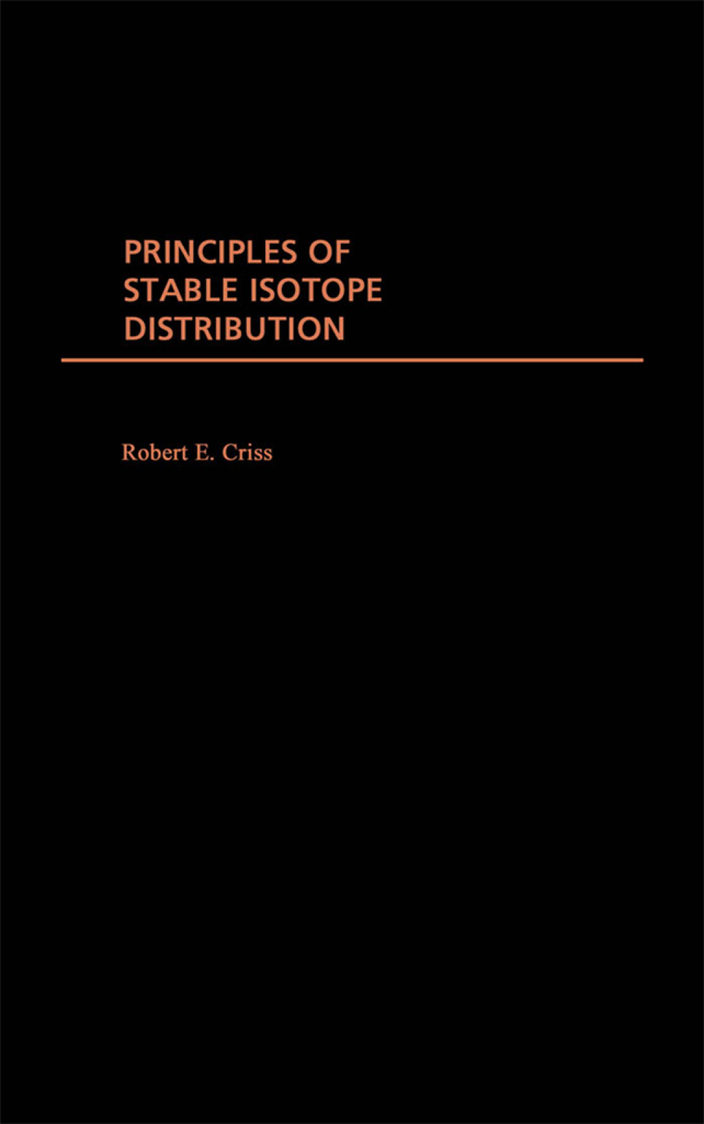Principles of Stable Isotope Distribution 