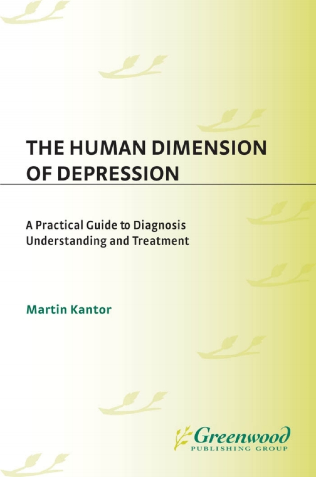 The Human Dimension of Depression A Practical Guide to Diagnosis, Understanding, and Treatment 1st Edition