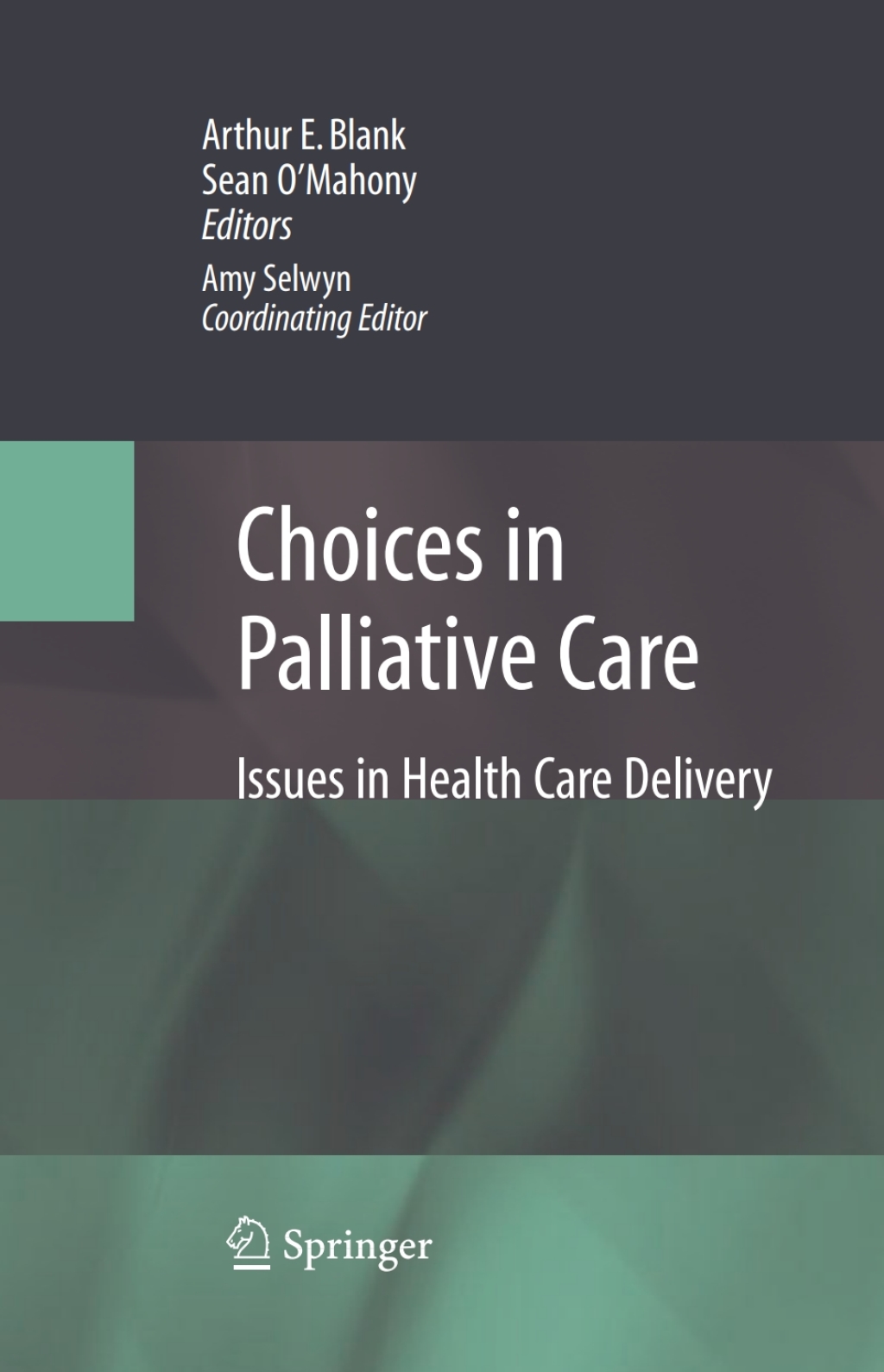 Choices in Palliative Care Issues in Health Care Delivery 1st Edition