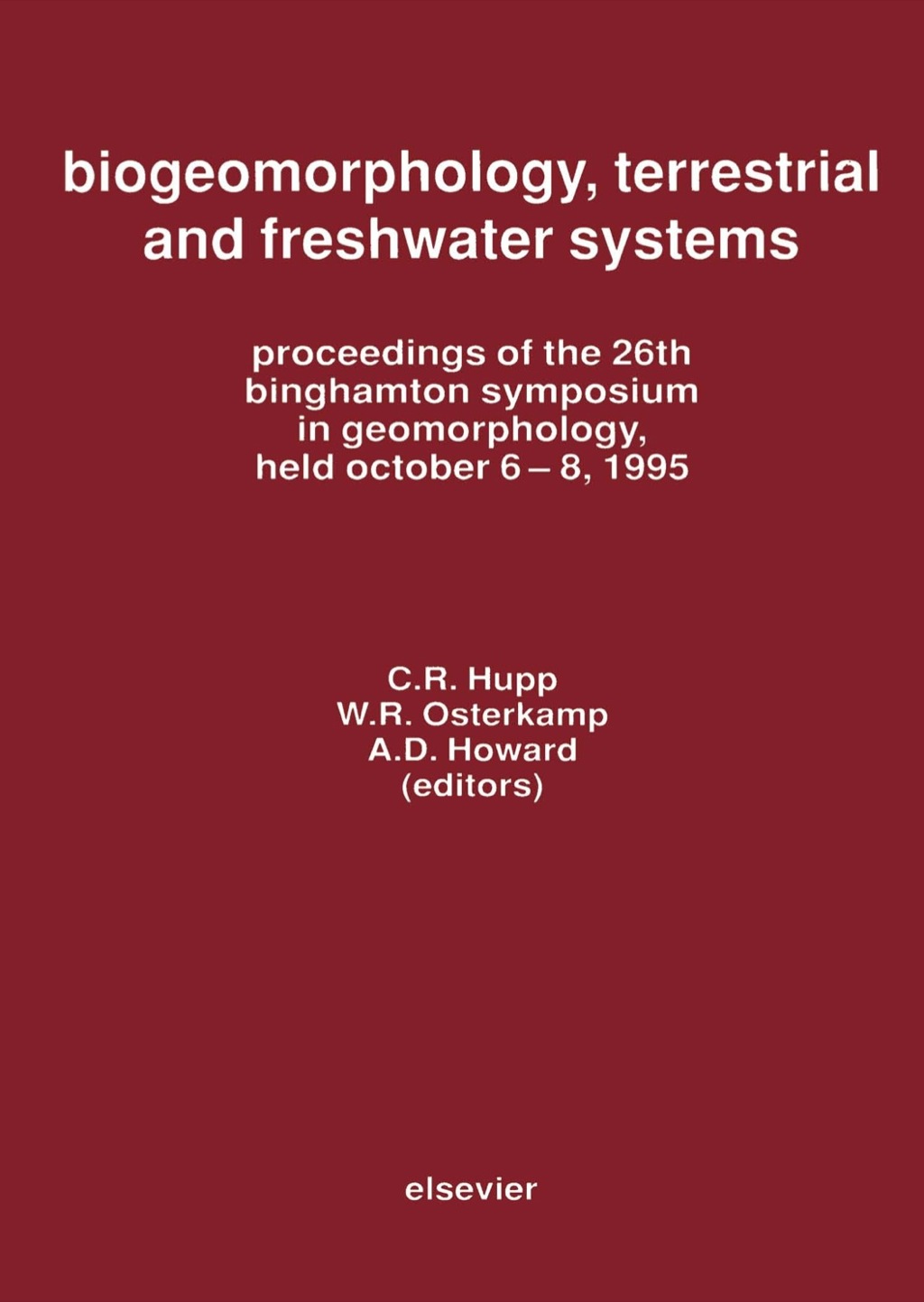 Biogeomorphology, Terrestrial and Freshwater Systems 