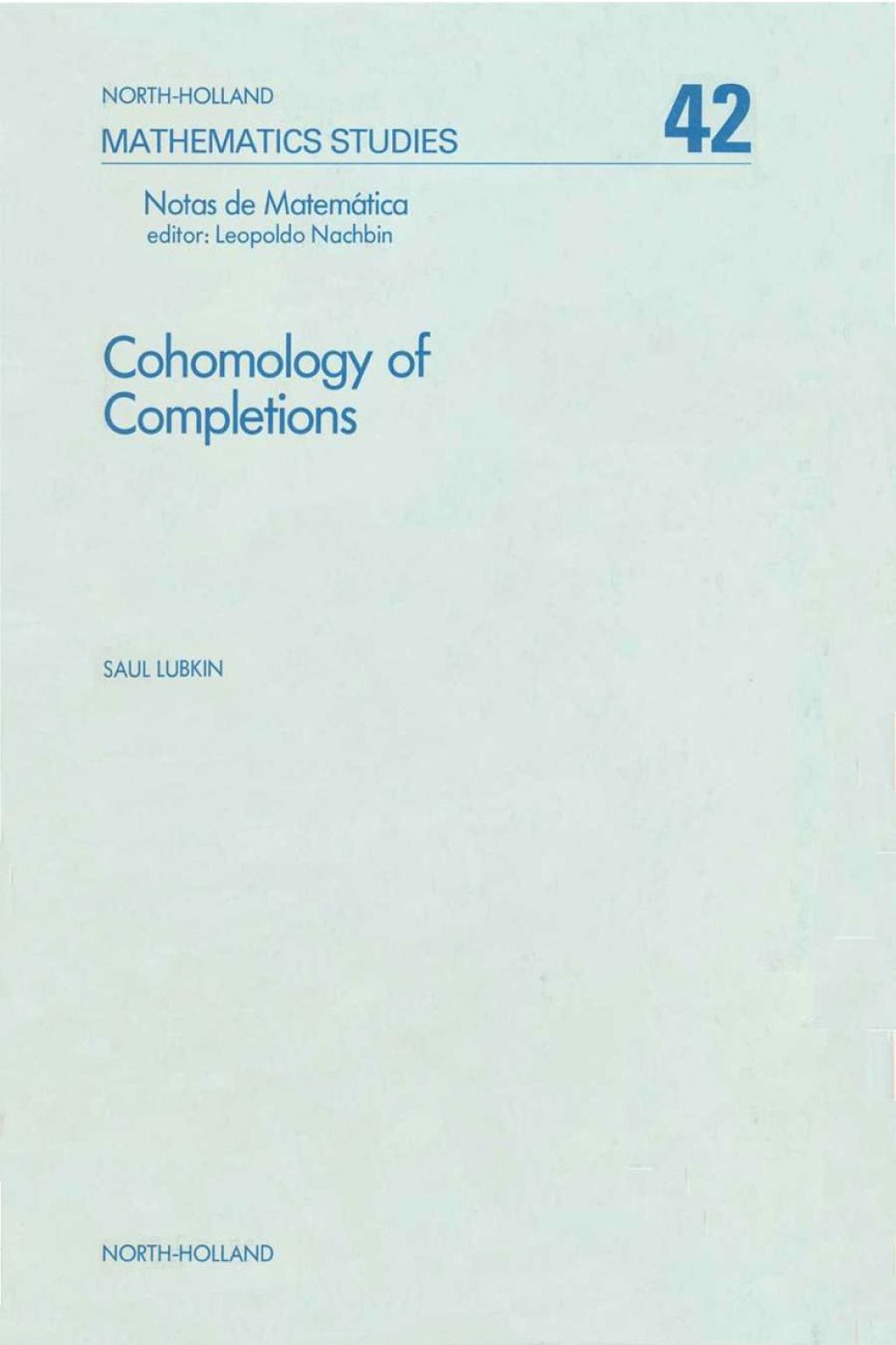 Cohomology of completions 