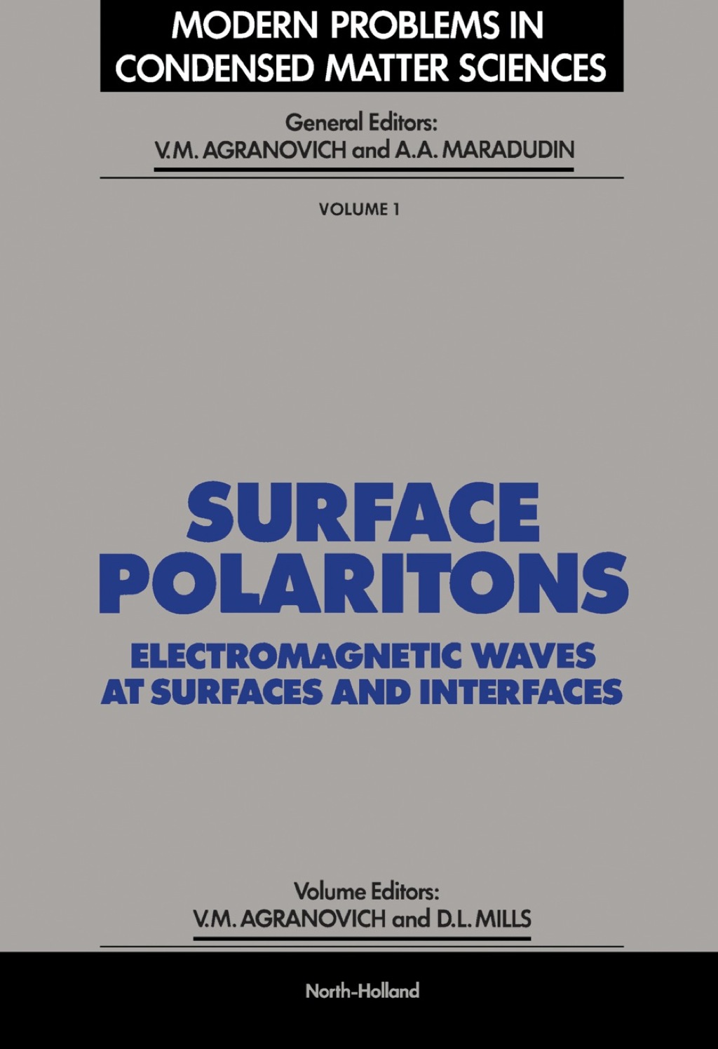 Surface Polaritons 1st Edition
