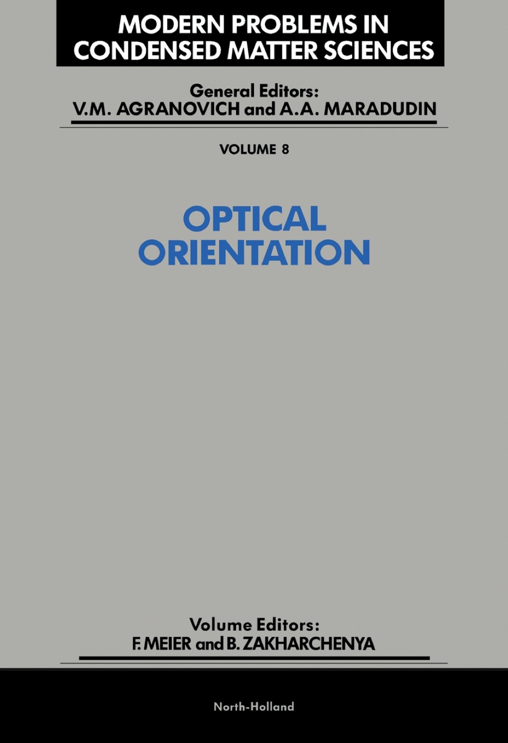 Optical Orientation 1st Edition