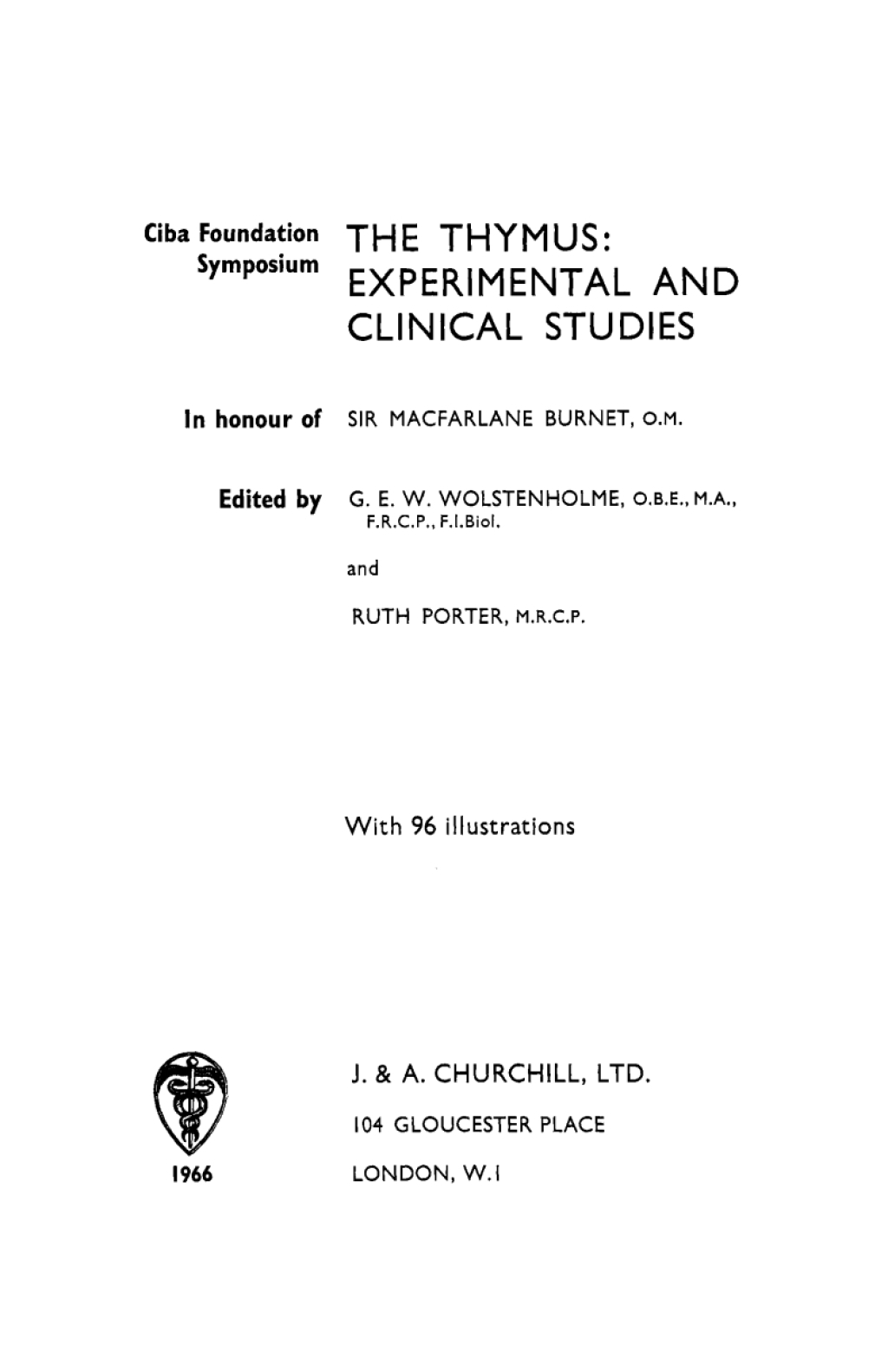 The Thymus Experimental and Clinical Studies 1st Edition