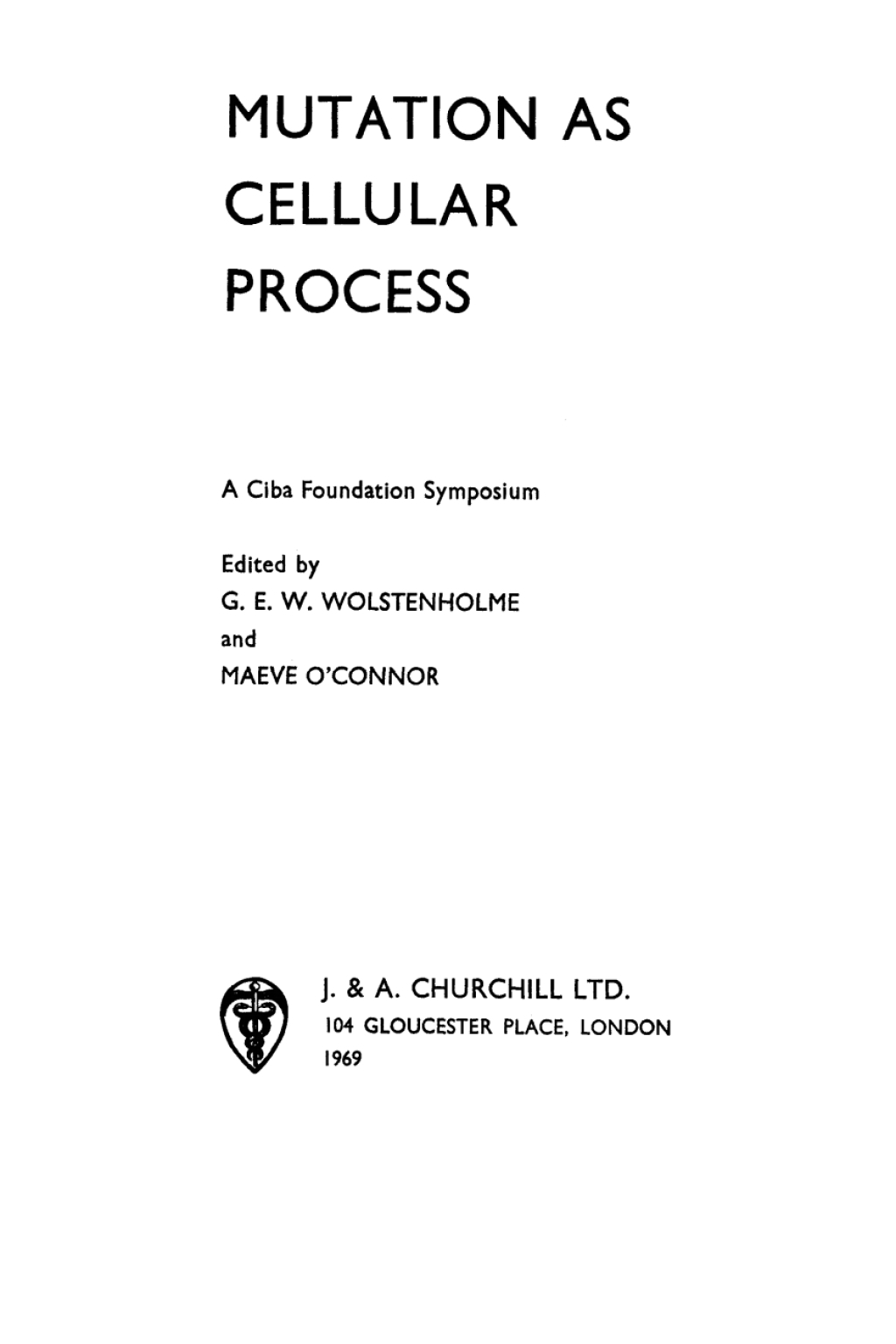 Mutation as a Cellular Process 1st Edition