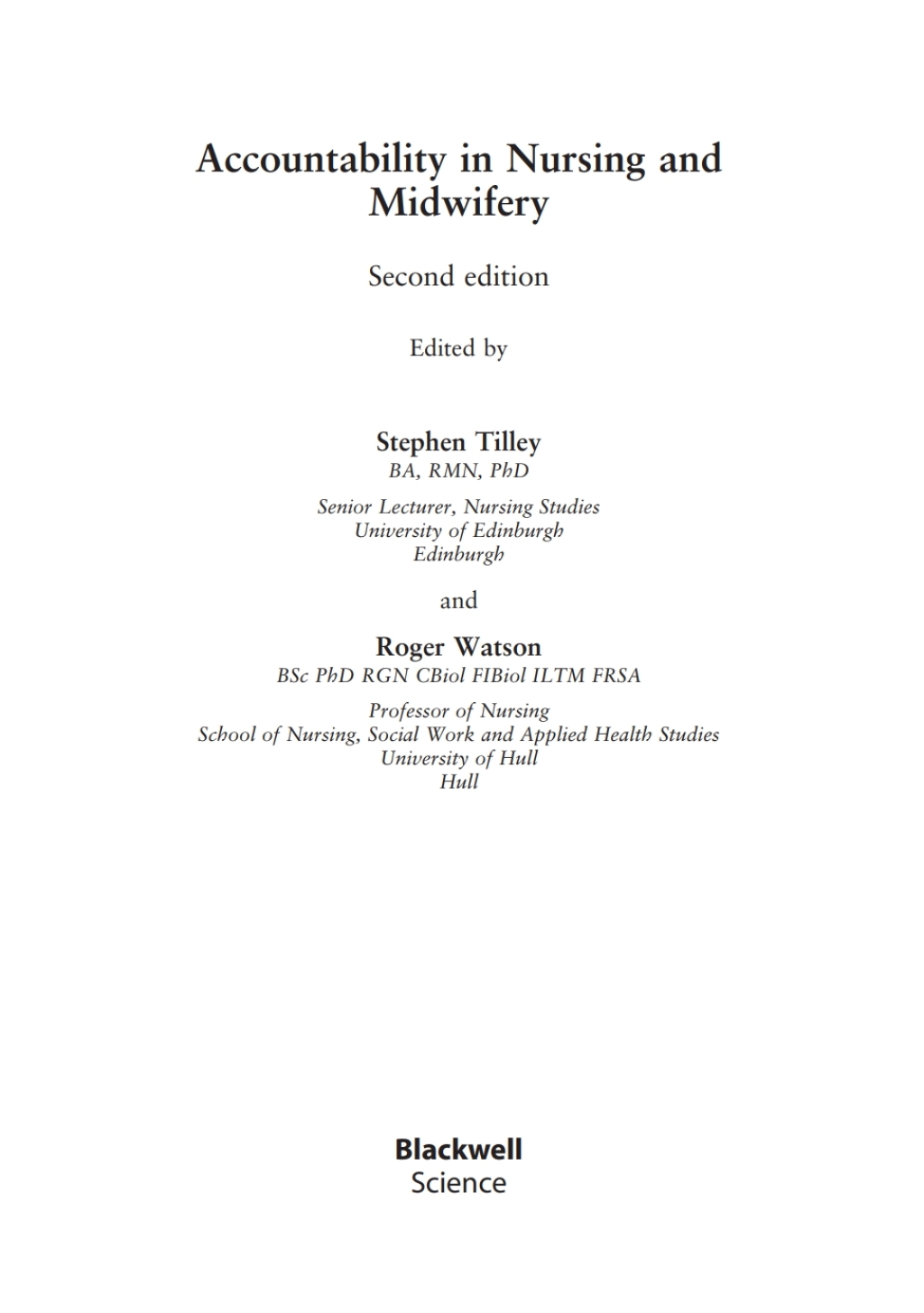 Accountability in Nursing and Midwifery 1st Edition