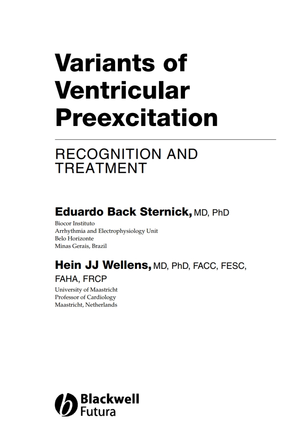 Variants of Ventricular Preexcitation Recognition and Treatment 1st Edition