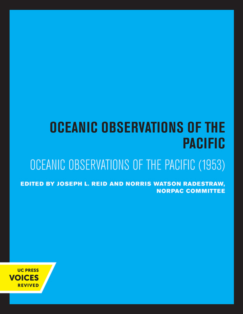 Oceanic Observations of the Pacific, 1953 1st Edition