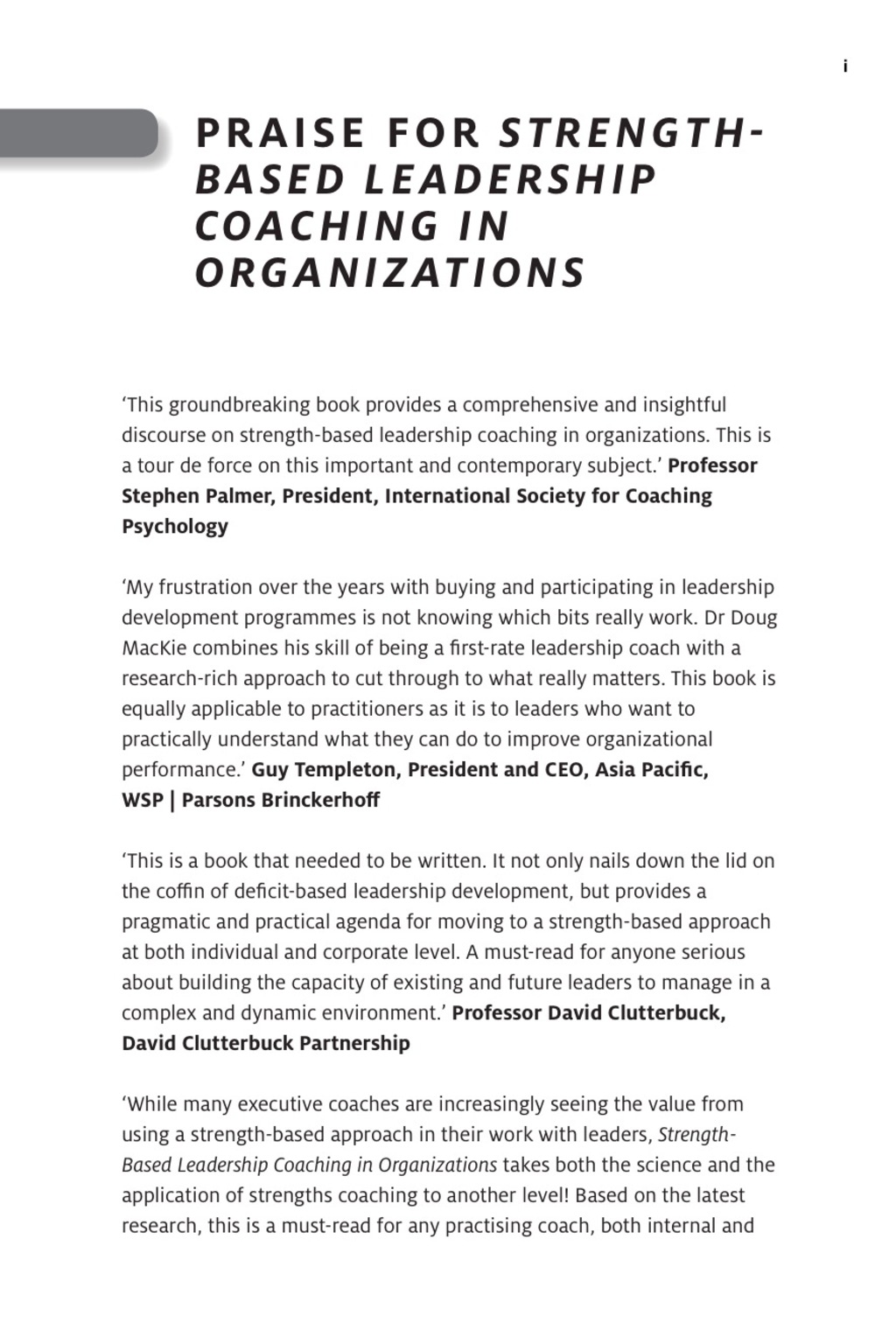 Strength-Based Leadership Coaching in Organizations An Evidence-Based Guide to Positive Leadership Development 1st Edition