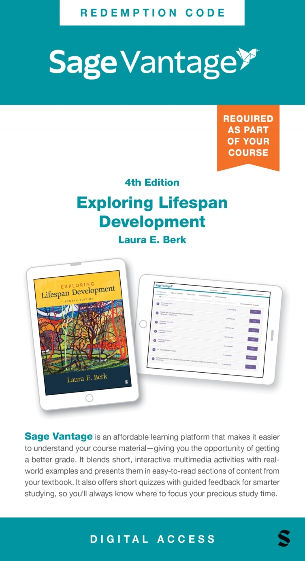 Sage Vantage: Exploring Lifespan Development 4th Edition