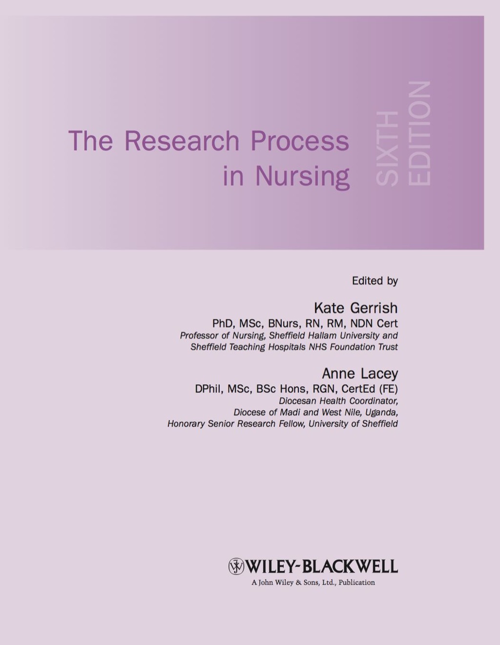 The Research Process in Nursing 6th Edition