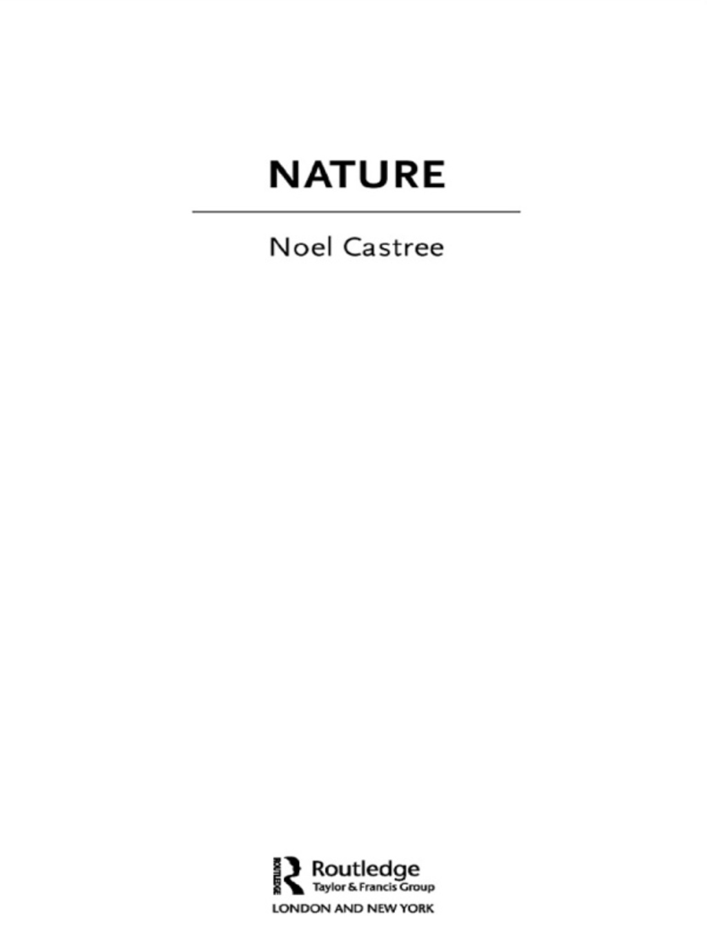Nature 1st Edition