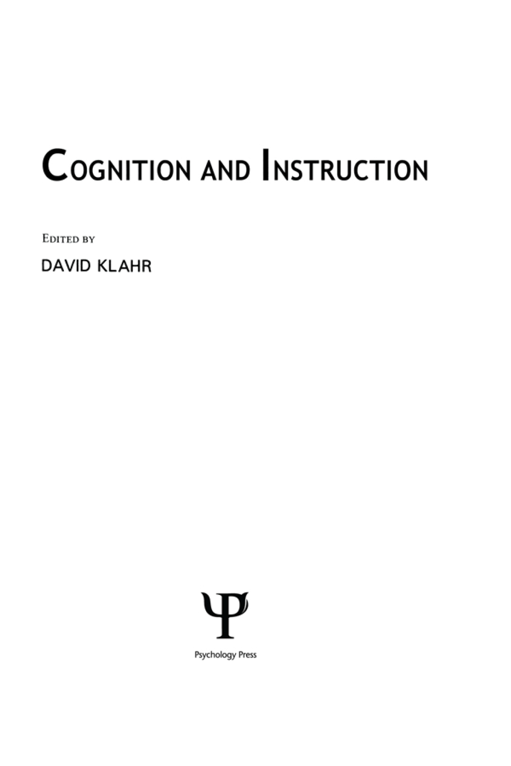 Cognition and Instruction 1st Edition