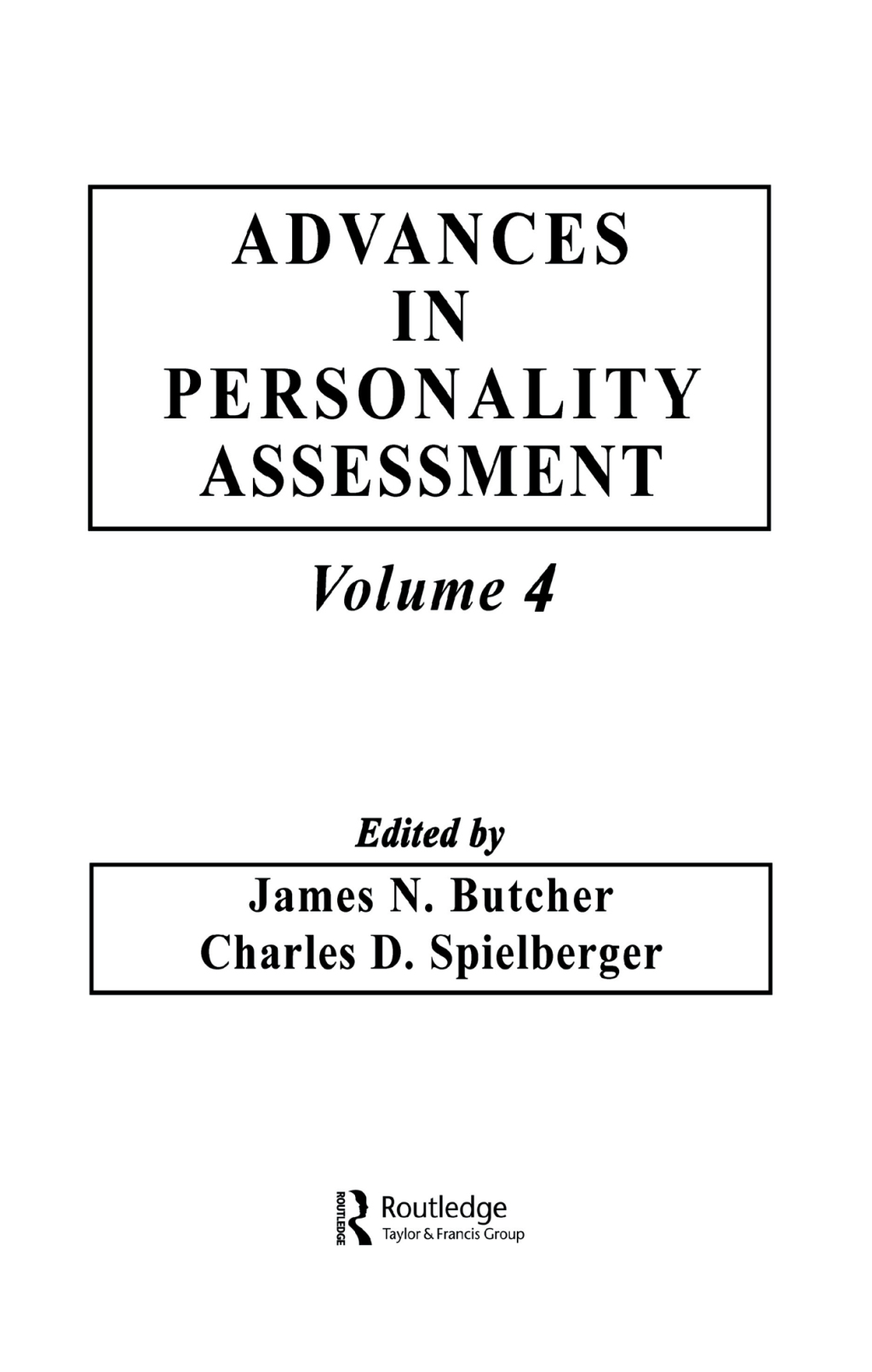 Advances in Personality Assessment Volume 4 1st Edition