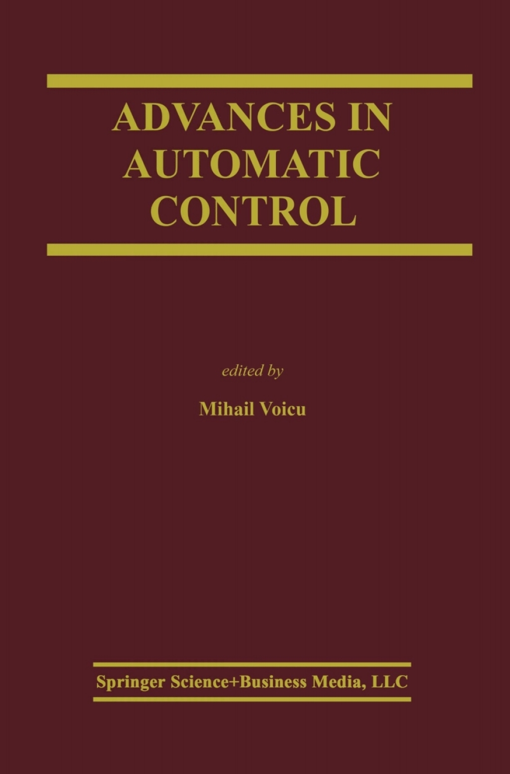 Advances in Automatic Control 1st Edition