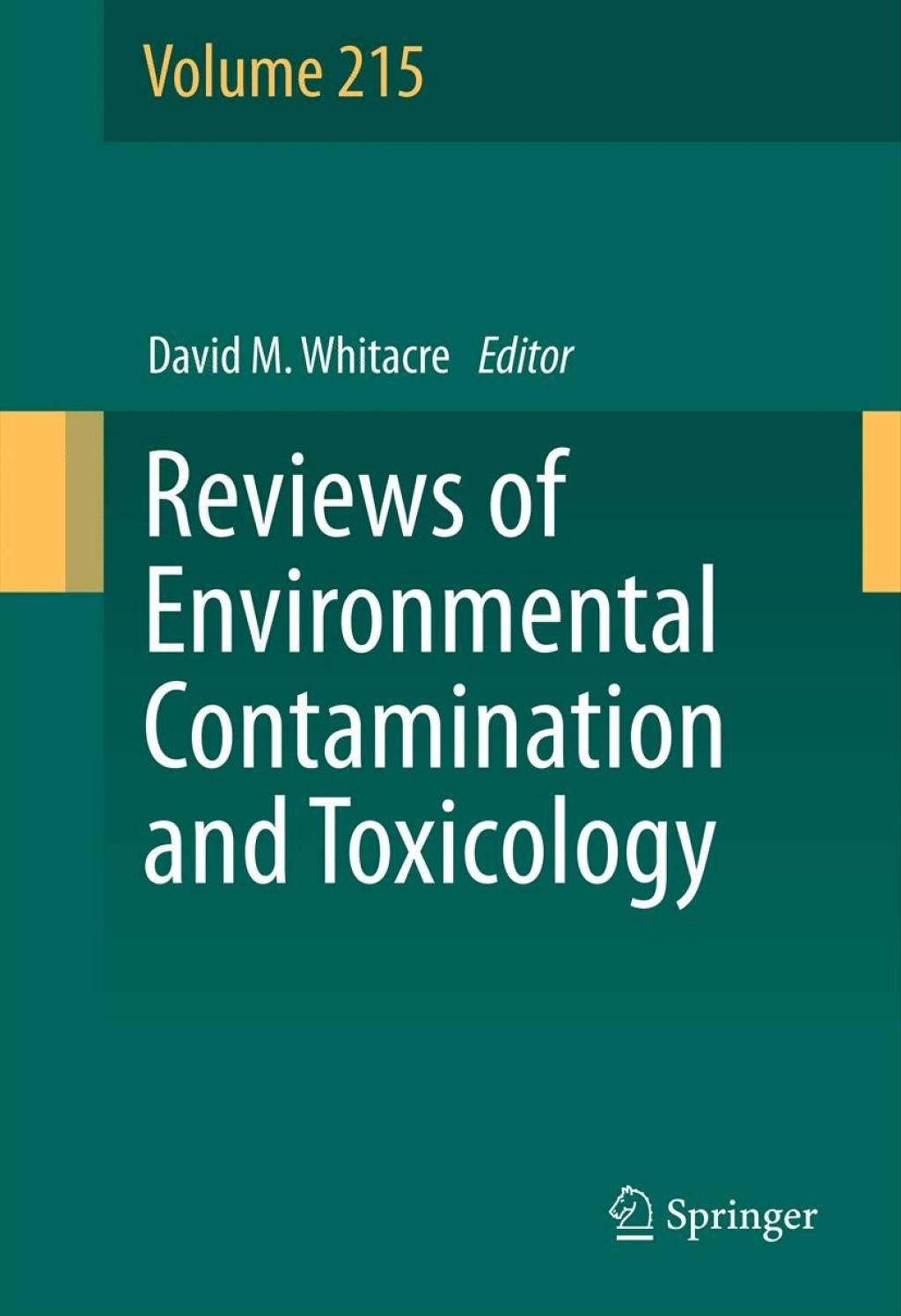 Reviews of Environmental Contamination and Toxicology 1st Edition