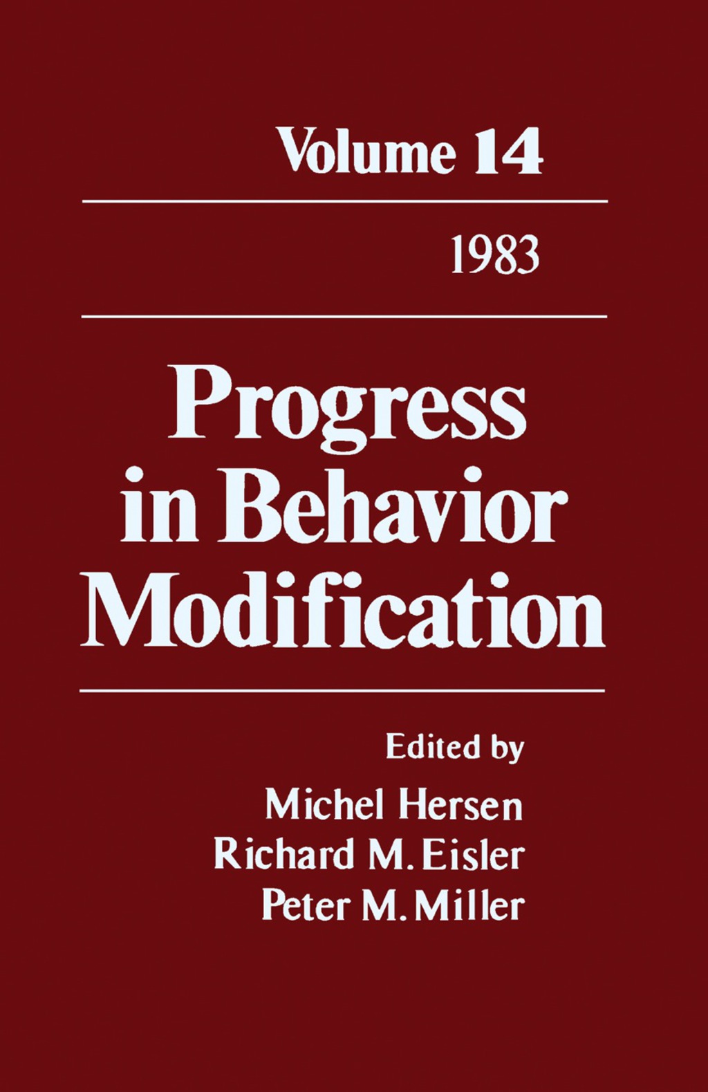 Progress in Behavior Modification Volume 14 