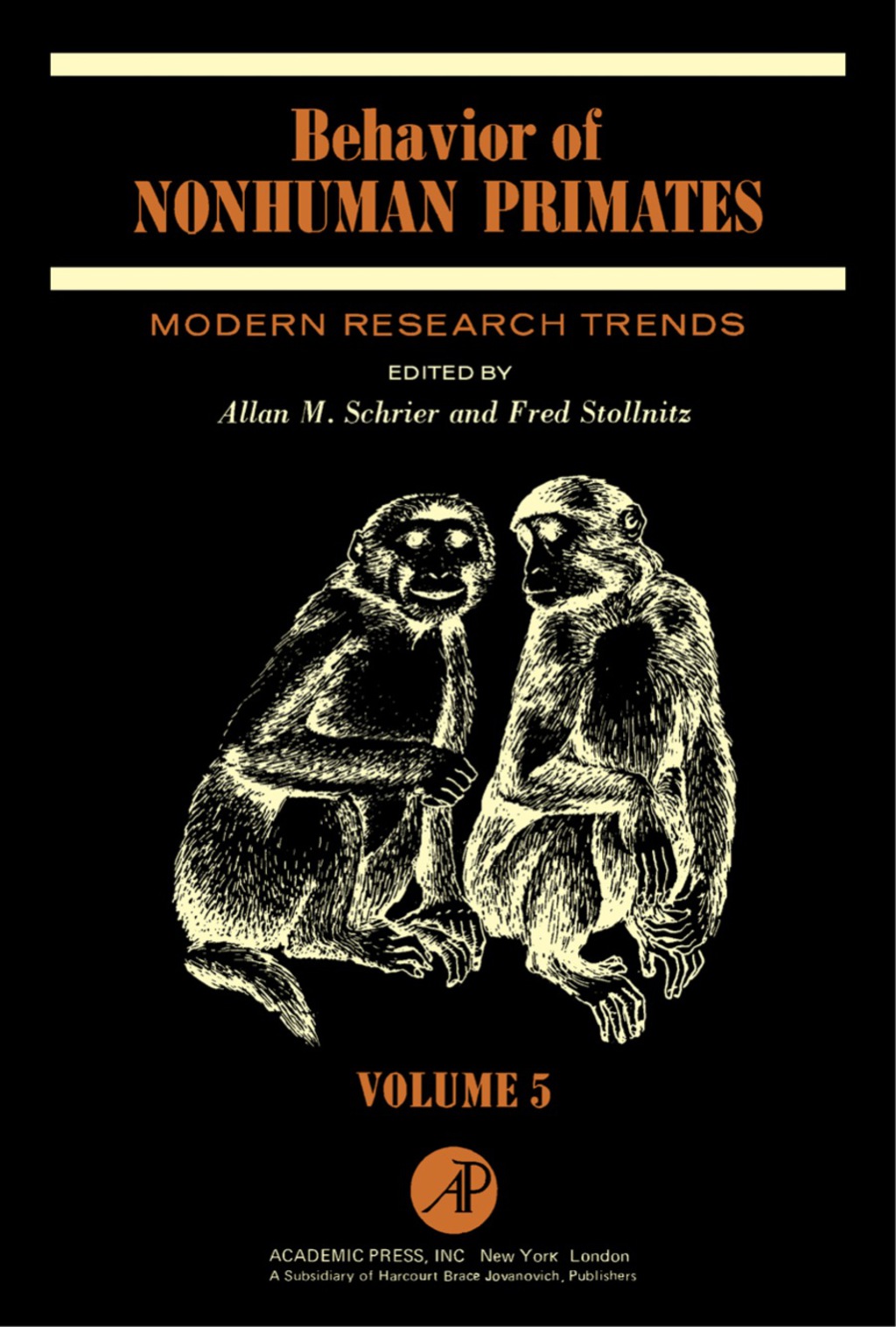 Behavior of Nonhuman Primates Modern Research Trends 
