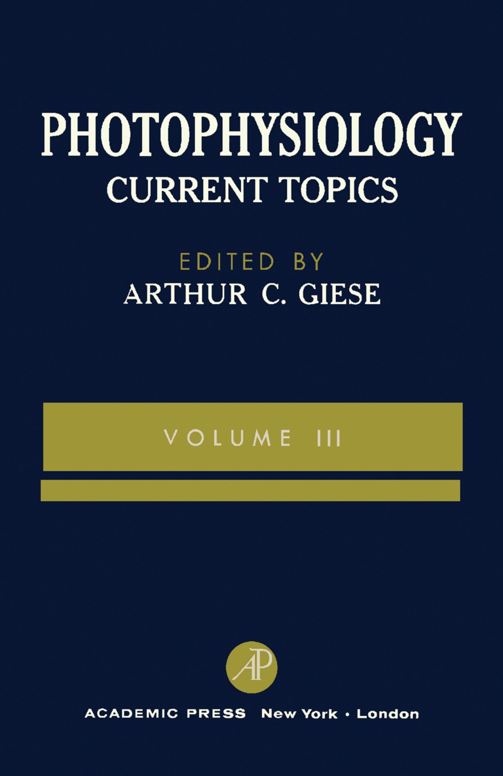 Photophysiology Current Topics 