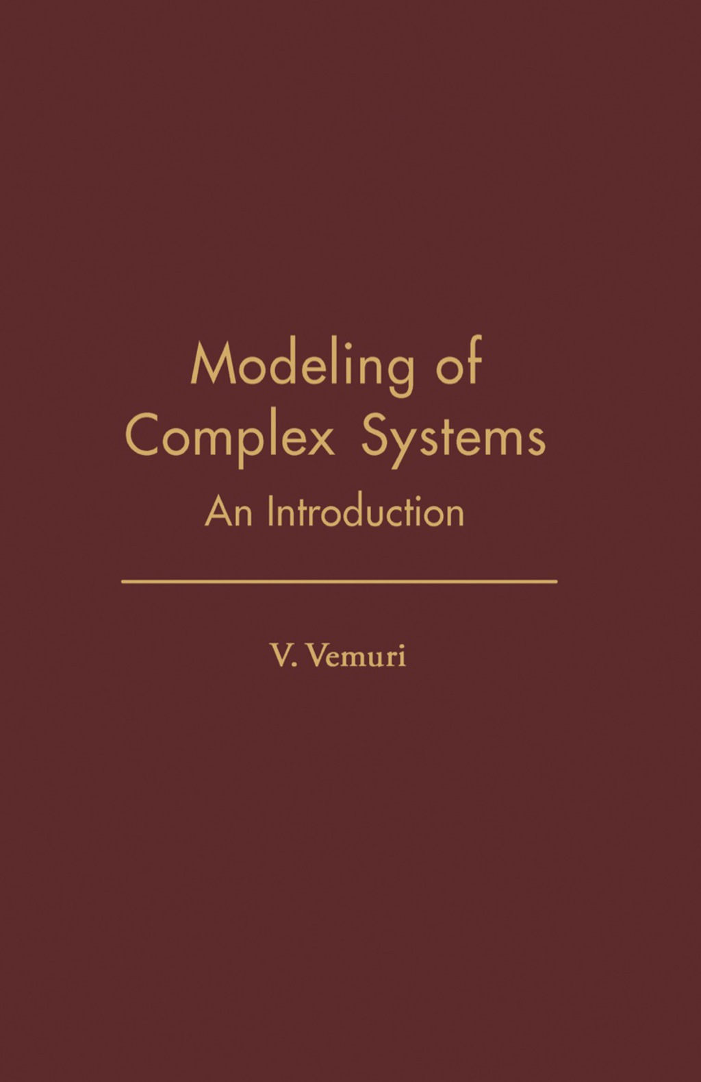 Modeling of Complex Systems An Introduction 