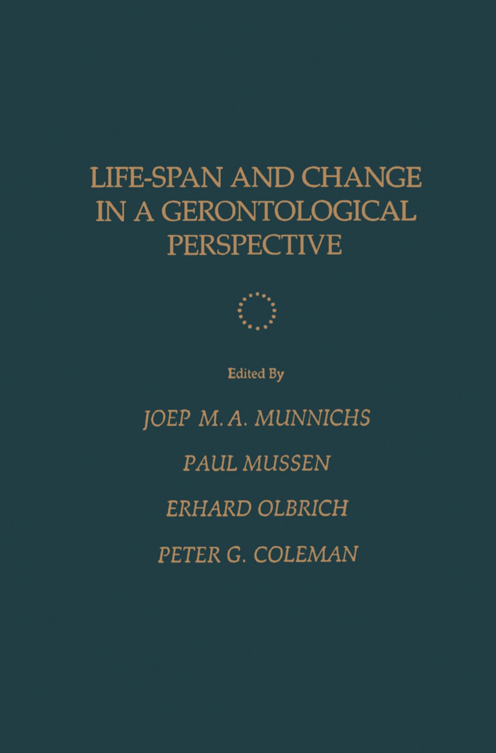 Life-Span and Change in a Gerontological Perspective 