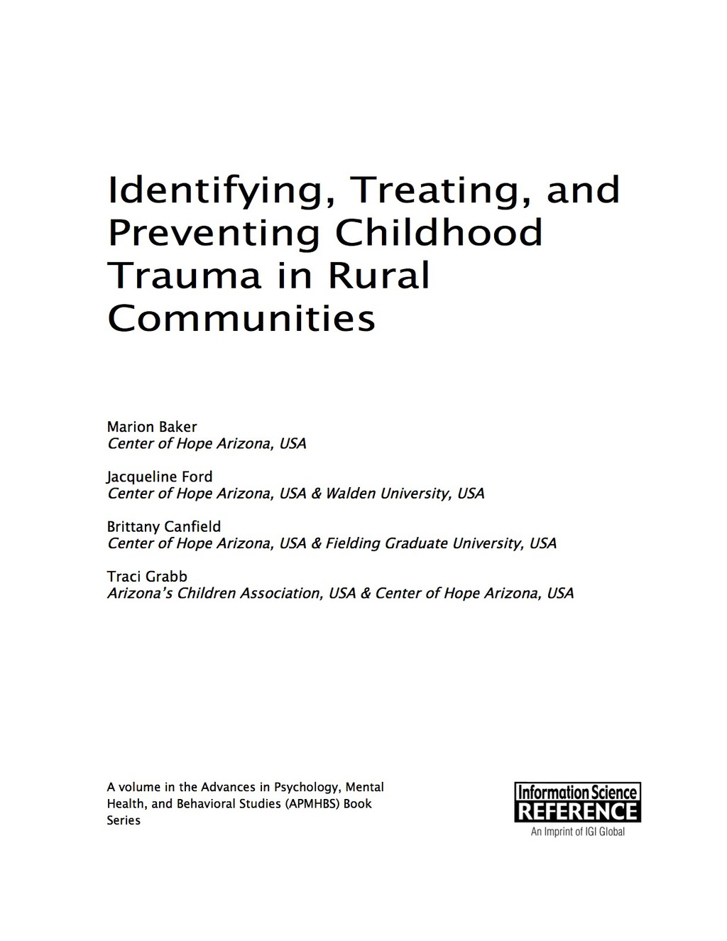 Identifying, Treating, and Preventing Childhood Trauma in Rural Communities 