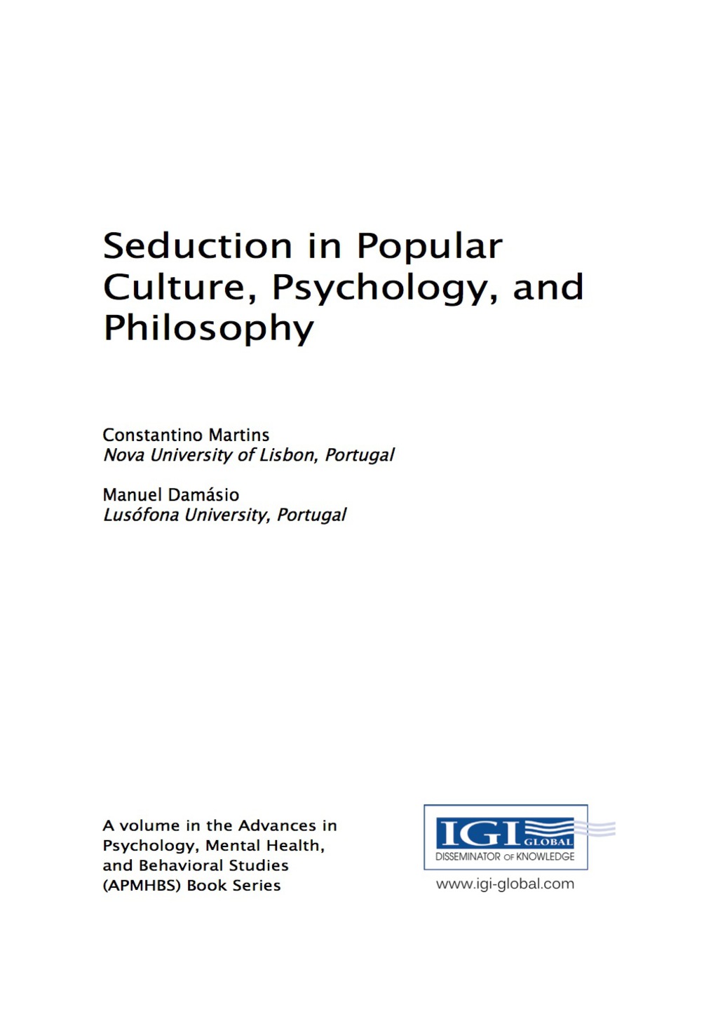 Seduction in Popular Culture, Psychology, and Philosophy 