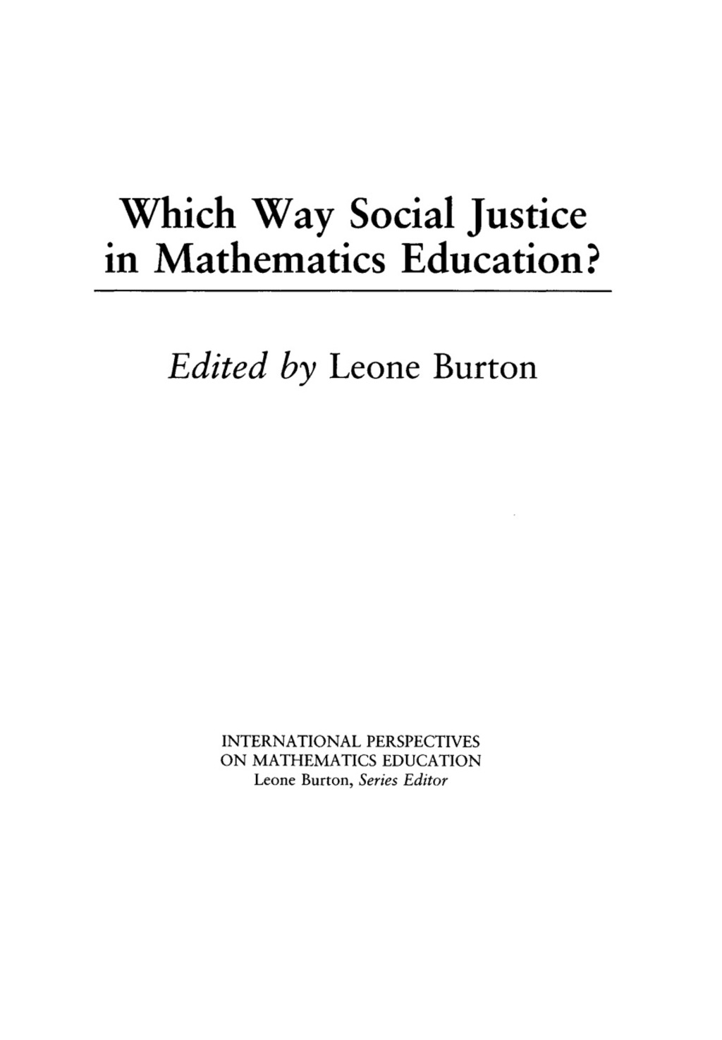 International Perspectives on Adolescence 