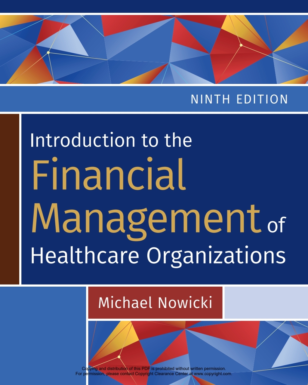 Introduction to the Financial Management of Healthcare Organizations 9th Edition