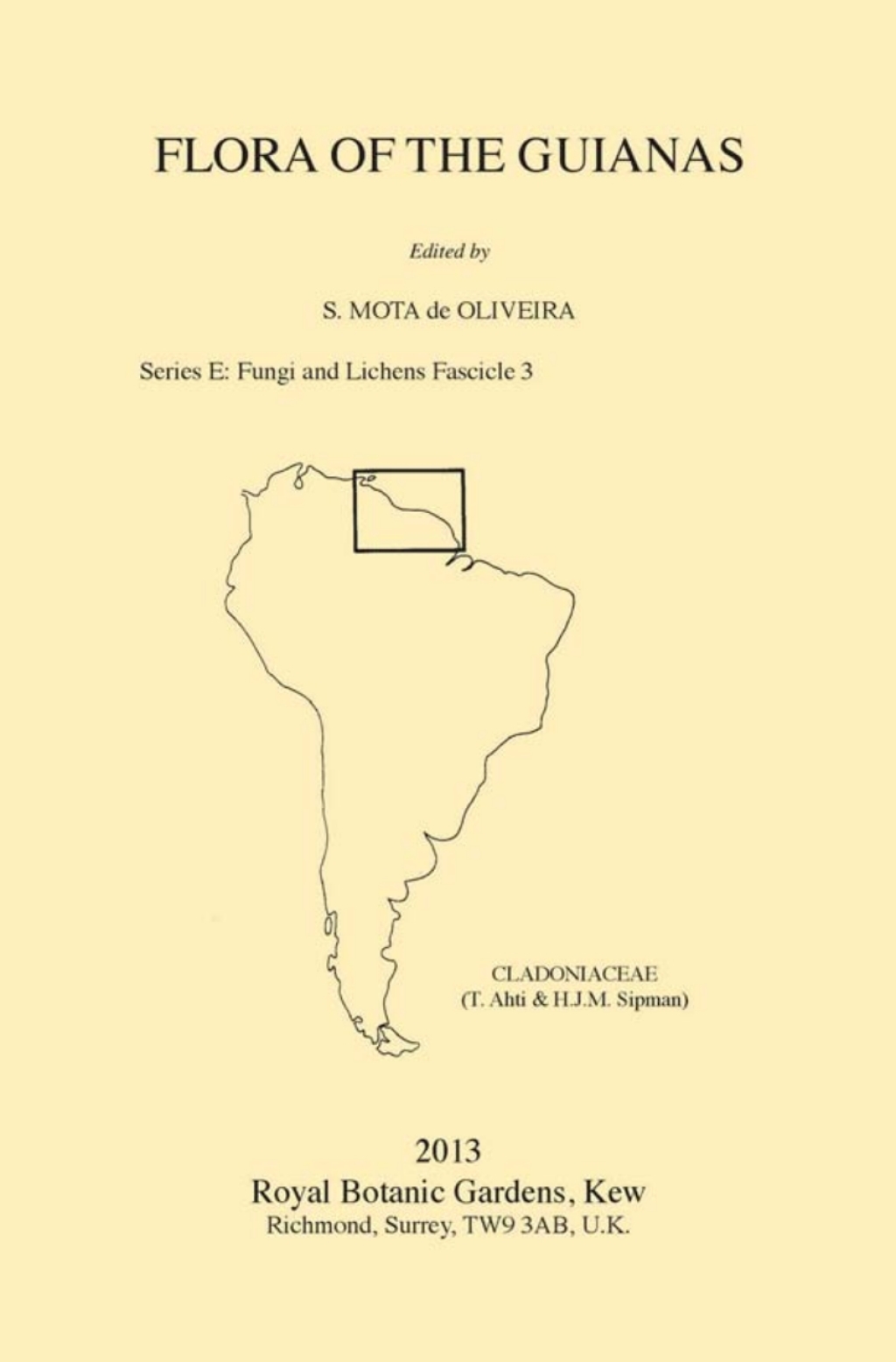 Flora of the Guianas Series E (Fungi and Lichens) Cladoniaceae 