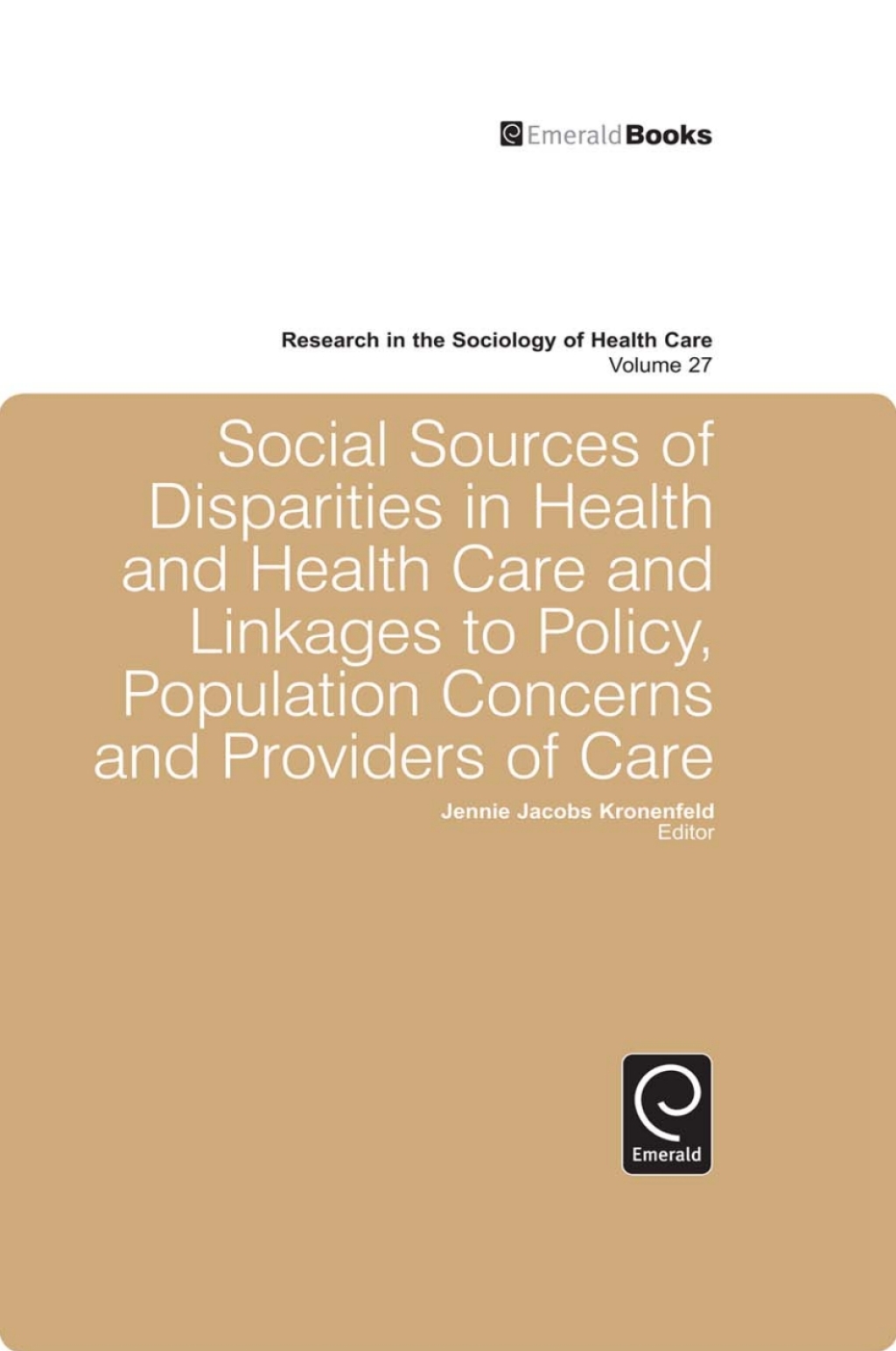 Social Sources of Disparities in Health and Health Care and Linkages to Policy, Population Concerns and Providers of Care 