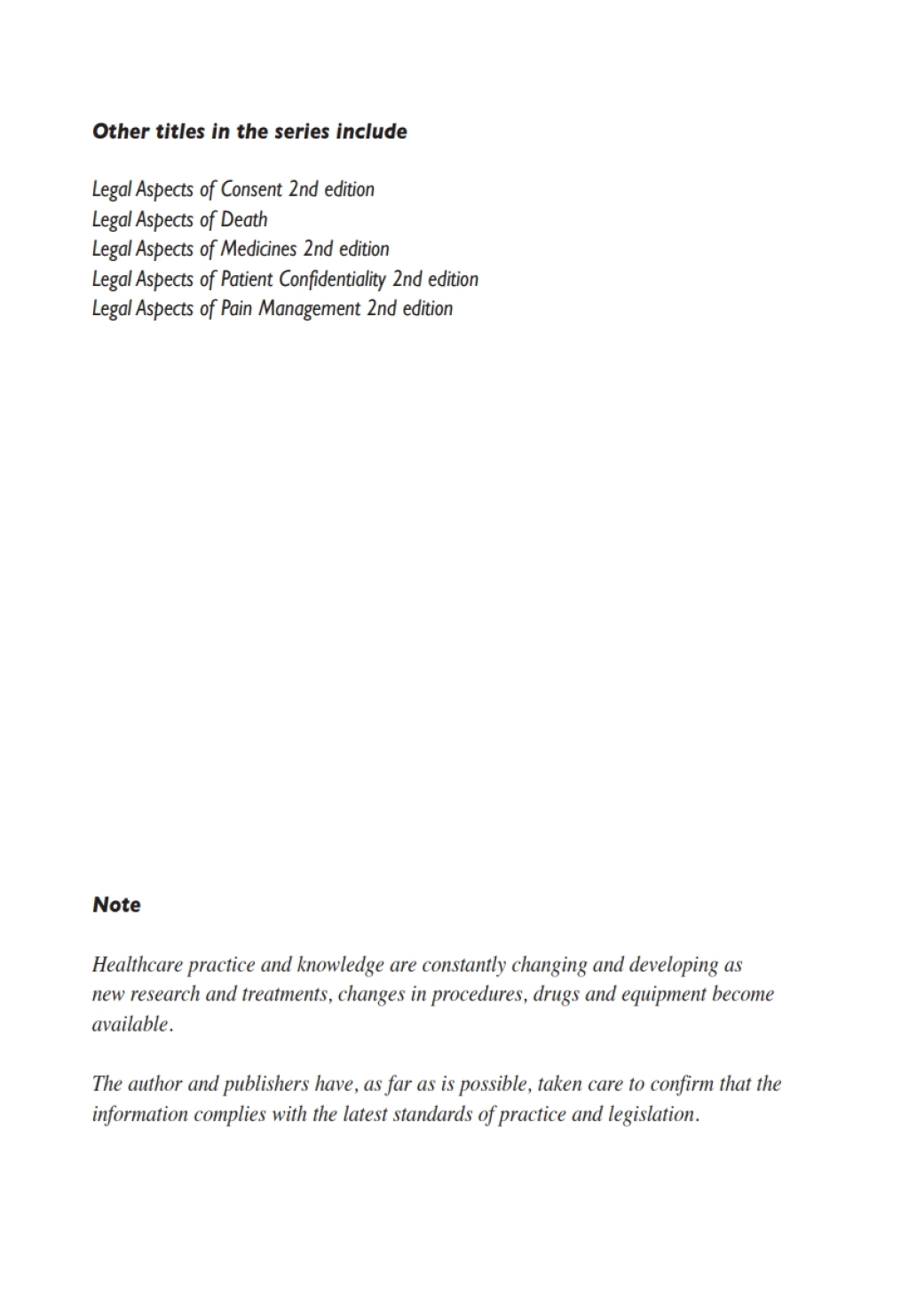 Legal Aspects of Health and Safety 3rd Edition